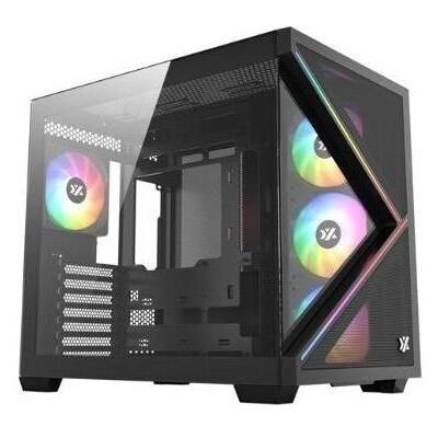 xyz X-CS-QUBEX-B (ATX, mATX, Mini-DTX), PC Gehäuse, Schwarz xyz X-CS-QUBEX-B (ATX, mATX, Mini-DTX), PC Gehäuse, Schwarz