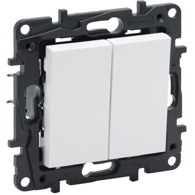 Legrand Perjungiklis 2kl Baltas, Schalter + Taster, Weiss Legrand Perjungiklis 2kl Baltas, Schalter + Taster, Weiss