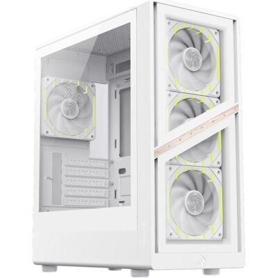 GameMax Boitier Mini Tour Micro ATX Aeris 330 ARGB avec panneau vitré (Blanc) (ITX, mATX), PC Gehäuse, Weiss GameMax Boitier Mini Tour Micro ATX Aeris 330 ARGB avec panneau vitré (Blanc) (ITX, mATX), PC Gehäuse, Weiss