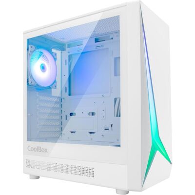 CoolBox PC Gaming GA450 Star Light (ATX, mATX, Mini-ITX), PC Gehäuse, Weiss CoolBox PC Gaming GA450 Star Light (ATX, mATX, Mini-ITX), PC Gehäuse, Weiss