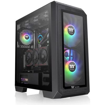 Thermaltake View 300 MX Black ARGB (ATX, mATX, Mini-ITX), PC Gehäuse, Schwarz Thermaltake View 300 MX Black ARGB (ATX, mATX, Mini-ITX), PC Gehäuse, Schwarz