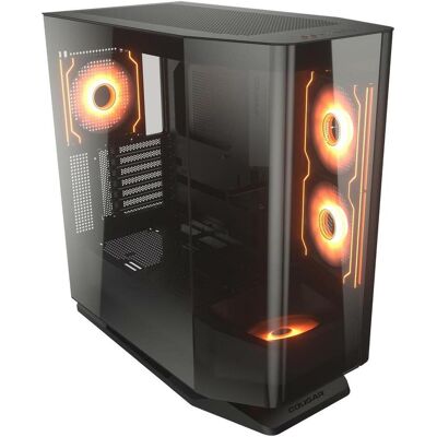Cougar Boitier Moyen Tour E-ATX FV270 RGB avec panneaux vitrés (Noir) (ATX, mATX, Mini-ITX, SSI CEB), PC Gehäuse, Schwarz Cougar Boitier Moyen Tour E-ATX FV270 RGB avec panneaux vitrés (Noir) (ATX, mATX, Mini-ITX, SSI CEB), PC Gehäuse, Schwarz