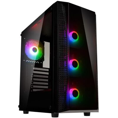Silverstone Fara B1 Pro Midi-Tower, ARGB, Tempered Glass (ATX), PC Gehäuse, Schwarz Silverstone Fara B1 Pro Midi-Tower, ARGB, Tempered Glass (ATX), PC Gehäuse, Schwarz
