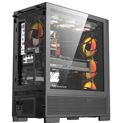 Darkflash Tech DarkFlash computer case AIRNOVA Black (+3 fans) (ATX, E-ATX, ITX, Mini-ATX), PC Gehäuse, Schwarz Darkflash Tech DarkFlash computer case AIRNOVA Black (+3 fans) (ATX, E-ATX, ITX, Mini-ATX), PC Gehäuse, Schwarz