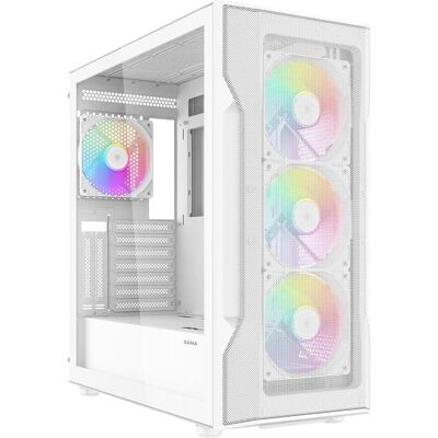 Sama Gears S40, White ATX Mid-tower Case (ATX, ITX, mATX), PC Gehäuse, Weiss Sama Gears S40, White ATX Mid-tower Case (ATX, ITX, mATX), PC Gehäuse, Weiss