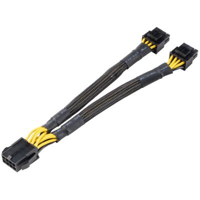 Akasa 8-Pin zu 2x 4+4-Pin Adapterkabel, EPS/ATX-Kompatibel - schwarz, 20 cm (20 cm), Interne Kabel (PC) Akasa 8-Pin zu 2x 4+4-Pin Adapterkabel, EPS/ATX-Kompatibel - schwarz, 20 cm (20 cm), Interne Kabel (PC)