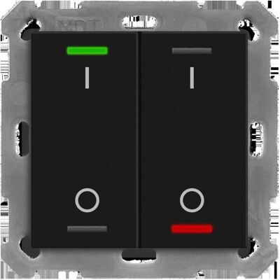 MDT KNX Taster, Schalter + Taster, Schwarz MDT KNX Taster, Schalter + Taster, Schwarz