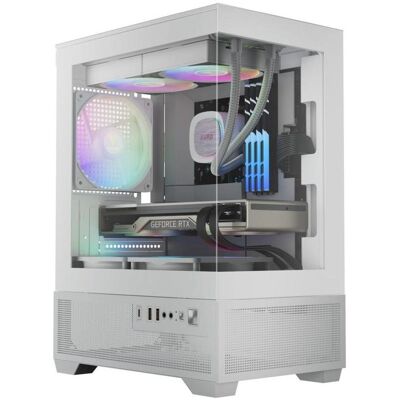 Gamdias Boitier Mini Tour Micro ATX Aura GC9M Elite RGB avec panneaux vitrés (Blanc) (mATX, Mini-ITX), PC Gehäuse, Weiss Gamdias Boitier Mini Tour Micro ATX Aura GC9M Elite RGB avec panneaux vitrés (Blanc) (mATX, Mini-ITX), PC Gehäuse, Weiss