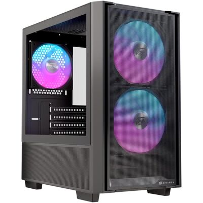 Einarex EXCS-PM-150R-B (mATX, Mini-ITX), PC Gehäuse, Schwarz Einarex EXCS-PM-150R-B (mATX, Mini-ITX), PC Gehäuse, Schwarz