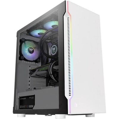 Thermaltake H200 TG Snow RGB (ATX, Mini-ATX, Mini-ITX), PC Gehäuse, Weiss Thermaltake H200 TG Snow RGB (ATX, Mini-ATX, Mini-ITX), PC Gehäuse, Weiss
