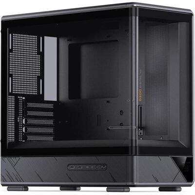 Jonsbo D200 Midi-Tower, mATX, Tempered Glass, Mini Temp Display - schwarz (mATX), PC Gehäuse, Schwarz Jonsbo D200 Midi-Tower, mATX, Tempered Glass, Mini Temp Display - schwarz (mATX), PC Gehäuse, Schwarz