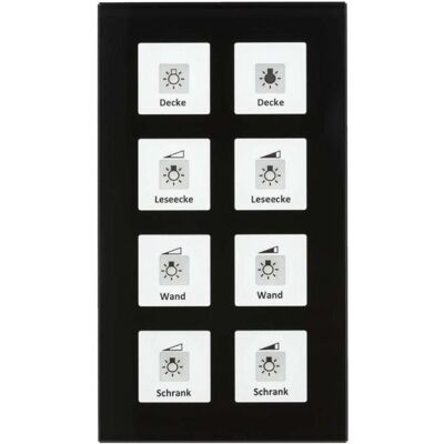 MDT Glastaster, Schalter + Taster, Schwarz MDT Glastaster, Schalter + Taster, Schwarz