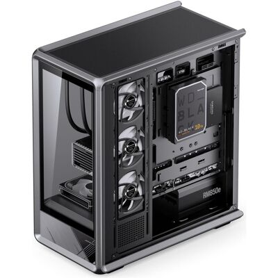 Jonsbo D401 PC-Gehäuse, Midi Tower, ATX, Tempered Glass - schwarz (ATX, mATX, Mini-ITX), PC Gehäuse, Schwarz Jonsbo D401 PC-Gehäuse, Midi Tower, ATX, Tempered Glass - schwarz (ATX, mATX, Mini-ITX), PC Gehäuse, Schwarz