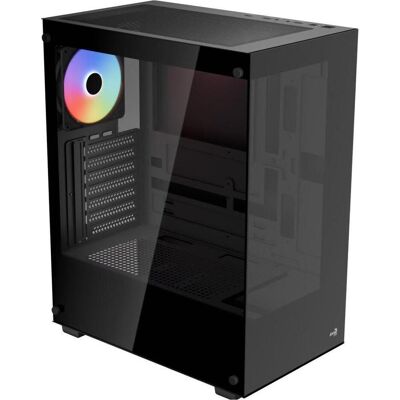 Aerocool Pivot-G-BK-v1 (ATX, mATX, Mini-ITX), PC Gehäuse, Schwarz Aerocool Pivot-G-BK-v1 (ATX, mATX, Mini-ITX), PC Gehäuse, Schwarz