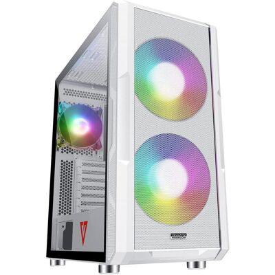 Modecom Volcano Amirani Argb Biaa Obudowa Komputerowa (ATX, ITX, mATX), PC Gehäuse, Weiss Modecom Volcano Amirani Argb Biaa Obudowa Komputerowa (ATX, ITX, mATX), PC Gehäuse, Weiss