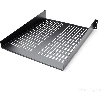StarTech 2 HE Fest montierter Fachboden für Server Rack/ Schrank bis 22 Kg - 55 cm Tief - belüftet, Serverschrank Zubehör, Schwarz StarTech 2 HE Fest montierter Fachboden für Server Rack/ Schrank bis 22 Kg - 55 cm Tief - belüftet, Serverschrank Zubehör, Schwarz