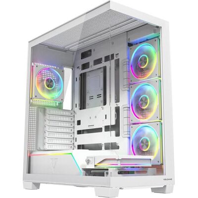 Modecom Obudowa Volcano Stellar Plus Argb Midi 5f White (ATX, mATX, Mini-ITX), PC Gehäuse, Weiss Modecom Obudowa Volcano Stellar Plus Argb Midi 5f White (ATX, mATX, Mini-ITX), PC Gehäuse, Weiss