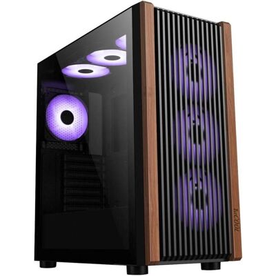 CAS 1stCOOL skříň G6 Noble, Mid Tower, ATX, AU, Průhledná Bočnice, 4x 120mm ARGB Fan, Černá (ATX), PC Gehäuse, Schwarz CAS 1stCOOL skříň G6 Noble, Mid Tower, ATX, AU, Průhledná Bočnice, 4x 120mm ARGB Fan, Černá (ATX), PC Gehäuse, Schwarz