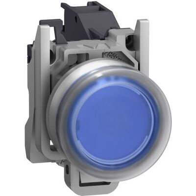 Schneider Electric XB4BP61GEX Pressure switch, harmony XB4, metal, 22mm, blue, protruding, Schalter + Taster, Blau Schneider Electric XB4BP61GEX Pressure switch, harmony XB4, metal, 22mm, blue, protruding, Schalter + Taster, Blau