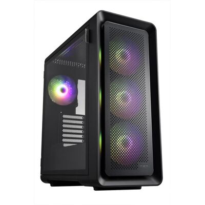 Fortron FSP CUT593P E-ATX Ultra Tower 3xARGB BLACK (ATX, mATX, Mini-ITX), PC Gehäuse, Schwarz Fortron FSP CUT593P E-ATX Ultra Tower 3xARGB BLACK (ATX, mATX, Mini-ITX), PC Gehäuse, Schwarz