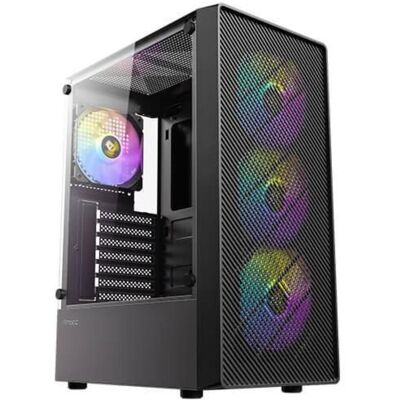 Antec Boitier Moyen Tour Atx Ax26 Elite RGB Avec Panneau Vitré (Noir) (ATX), PC Gehäuse, Schwarz Antec Boitier Moyen Tour Atx Ax26 Elite RGB Avec Panneau Vitré (Noir) (ATX), PC Gehäuse, Schwarz