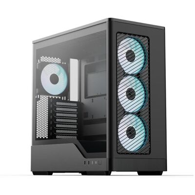 Aerocool D520A, Mid-Tower Case, Black (ATX, Mini-ITX), PC Gehäuse, Schwarz Aerocool D520A, Mid-Tower Case, Black (ATX, Mini-ITX), PC Gehäuse, Schwarz