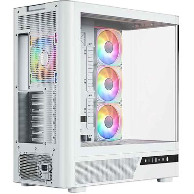 Modecom Obudowa Volcano Aq 100 Argb Midi Biała (ATX, mATX, Mini-ITX), PC Gehäuse, Weiss Modecom Obudowa Volcano Aq 100 Argb Midi Biała (ATX, mATX, Mini-ITX), PC Gehäuse, Weiss