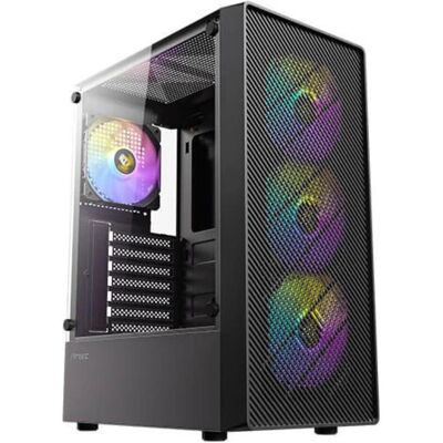 Antec Boitier Moyen Tour Atx Ax26 Elite RGB Avec Panneau Vitré (Noir) (ATX), PC Gehäuse, Schwarz Antec Boitier Moyen Tour Atx Ax26 Elite RGB Avec Panneau Vitré (Noir) (ATX), PC Gehäuse, Schwarz