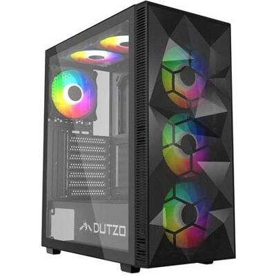 Dutzo C331 PWM ARGB - Kabinet - Miditower - Sort (ATX, mATX, Mini-ITX), PC Gehäuse, Schwarz Dutzo C331 PWM ARGB - Kabinet - Miditower - Sort (ATX, mATX, Mini-ITX), PC Gehäuse, Schwarz
