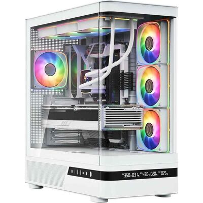 Modecom Obudowa Volcano Aq 200 Argb Midi Biała (ATX, mATX, Mini-ITX), PC Gehäuse, Weiss Modecom Obudowa Volcano Aq 200 Argb Midi Biała (ATX, mATX, Mini-ITX), PC Gehäuse, Weiss
