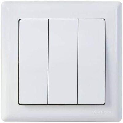 Mutlusan Daria 3-fach Schalter Weiss, Schalter + Taster, Weiss Mutlusan Daria 3-fach Schalter Weiss, Schalter + Taster, Weiss