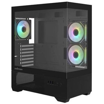 Zalman Boitier Moyen Tour ATX Chronix v2 avec panneaux vitrés (Noir) (ATX, mATX, Mini-ITX), PC Gehäuse, Schwarz Zalman Boitier Moyen Tour ATX Chronix v2 avec panneaux vitrés (Noir) (ATX, mATX, Mini-ITX), PC Gehäuse, Schwarz