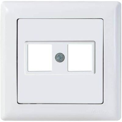 Mutlusan Daria Modul RJ45 Datenbuchse 2fach Weiss, Schalter + Taster, Weiss Mutlusan Daria Modul RJ45 Datenbuchse 2fach Weiss, Schalter + Taster, Weiss
