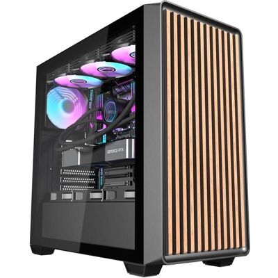 Darkflash Tech Darkflash DS900WD computer case (black) + 4 fans (ATX, ITX, Mini-ATX), PC Gehäuse, Schwarz Darkflash Tech Darkflash DS900WD computer case (black) + 4 fans (ATX, ITX, Mini-ATX), PC Gehäuse, Schwarz