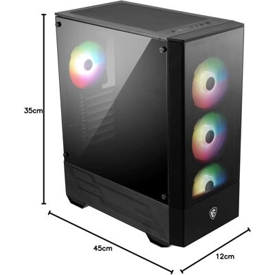 MSI Mag Forge 112R (ATX, ITX), PC Gehäuse, Transparent, Schwarz MSI Mag Forge 112R (ATX, ITX), PC Gehäuse, Transparent, Schwarz