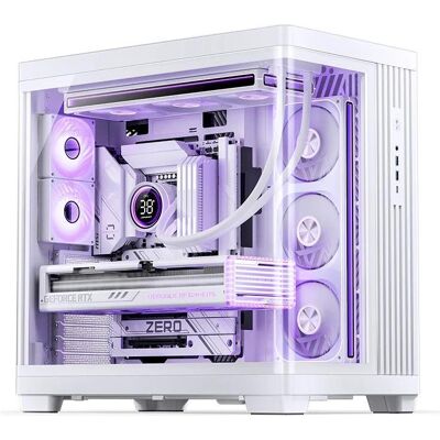 Jonsbo TK-4 Gehäuse, Midi-Tower, ATX, Tempered Glass - weiss (ATX, ITX, Mini-ATX), PC Gehäuse, Weiss Jonsbo TK-4 Gehäuse, Midi-Tower, ATX, Tempered Glass - weiss (ATX, ITX, Mini-ATX), PC Gehäuse, Weiss