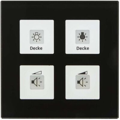 MDT Glastaster, Schalter + Taster, Schwarz MDT Glastaster, Schalter + Taster, Schwarz
