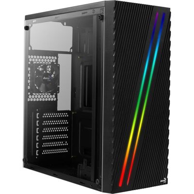 Aerocool Streak RGB (ATX, mATX, Mini-ITX), PC Gehäuse, Schwarz Aerocool Streak RGB (ATX, mATX, Mini-ITX), PC Gehäuse, Schwarz