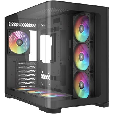 Sama Gears V60, Black Mid-tower Case (ATX, ITX, mATX), PC Gehäuse, Schwarz Sama Gears V60, Black Mid-tower Case (ATX, ITX, mATX), PC Gehäuse, Schwarz