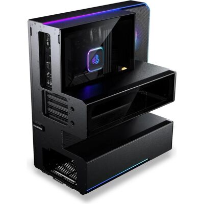 Phanteks EX5 Plus z AiO S25 360 ARGB - czarna (ATX, mATX, Mini-ITX), PC Gehäuse, Schwarz Phanteks EX5 Plus z AiO S25 360 ARGB - czarna (ATX, mATX, Mini-ITX), PC Gehäuse, Schwarz
