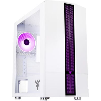 Itek Boitier Mini Tour Micro ATX Liflig 41 RGB avec panneau vitré (Blanc) (ITX, mATX), PC Gehäuse, Weiss Itek Boitier Mini Tour Micro ATX Liflig 41 RGB avec panneau vitré (Blanc) (ITX, mATX), PC Gehäuse, Weiss