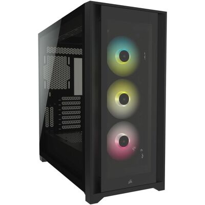 Corsair iCUE 5000X RGB TG (ATX, E-ATX, mATX, Mini-ITX), PC Gehäuse, Schwarz Corsair iCUE 5000X RGB TG (ATX, E-ATX, mATX, Mini-ITX), PC Gehäuse, Schwarz