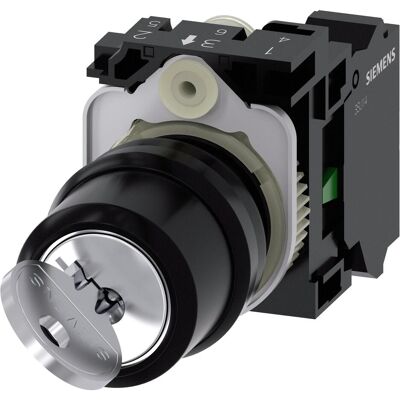 Siemens Wahlschalter 2stuf rast Schlüssel Ř22mm 3SU1100-4BF11-3BA0, Schalter + Taster, Silber Siemens Wahlschalter 2stuf rast Schlüssel Ř22mm 3SU1100-4BF11-3BA0, Schalter + Taster, Silber