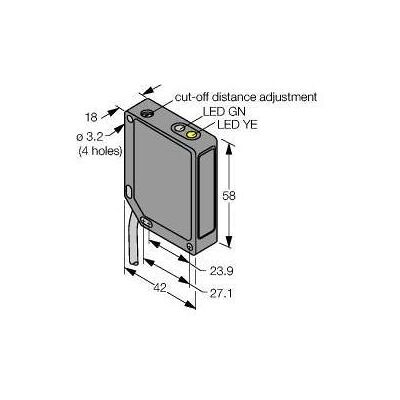 Turck Opto Sensor Reflexionslichttaster miteinstellbarer Hintergrundausblendung, Elektronikzubehör + Gehäuse, Schwarz Turck Opto Sensor Reflexionslichttaster miteinstellbarer Hintergrundausblendung, Elektronikzubehör + Gehäuse, Schwarz