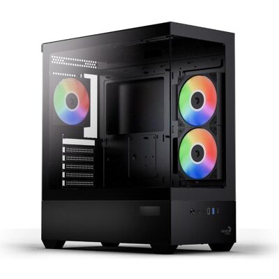 Aerocool ACCM-PN07033.11 (ATX, mATX, Mini-ITX), PC Gehäuse, Schwarz Aerocool ACCM-PN07033.11 (ATX, mATX, Mini-ITX), PC Gehäuse, Schwarz