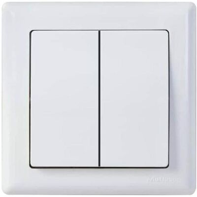 Mutlusan Daria 2-fach Schalter Ein-/Ausschalter Unterputz Weiss, Schalter + Taster, Weiss Mutlusan Daria 2-fach Schalter Ein-/Ausschalter Unterputz Weiss, Schalter + Taster, Weiss