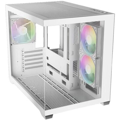 Gamdias Aura GC10M V2 aRGB white case (mATX, Mini-ITX), PC Gehäuse, Weiss Gamdias Aura GC10M V2 aRGB white case (mATX, Mini-ITX), PC Gehäuse, Weiss