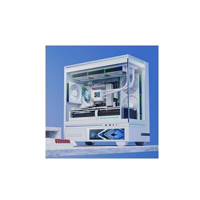 Thermaltake Boitier Moyen Tour ATX Thermalright TL-M10 Vision RGB avec panneaux vitrés (Blanc) (ATX, mATX), PC Gehäuse, Weiss Thermaltake Boitier Moyen Tour ATX Thermalright TL-M10 Vision RGB avec panneaux vitrés (Blanc) (ATX, mATX), PC Gehäuse, Weiss