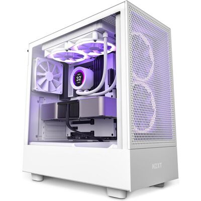 NZXT H5 Flow (ATX, E-ATX, mATX, Mini-ITX), PC Gehäuse, Weiss NZXT H5 Flow (ATX, E-ATX, mATX, Mini-ITX), PC Gehäuse, Weiss