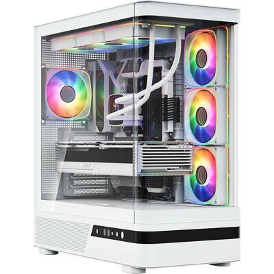 Modecom Obudowa Volcano Aq 100 Argb Midi Biała (ATX, mATX, Mini-ITX), PC Gehäuse, Weiss Modecom Obudowa Volcano Aq 100 Argb Midi Biała (ATX, mATX, Mini-ITX), PC Gehäuse, Weiss